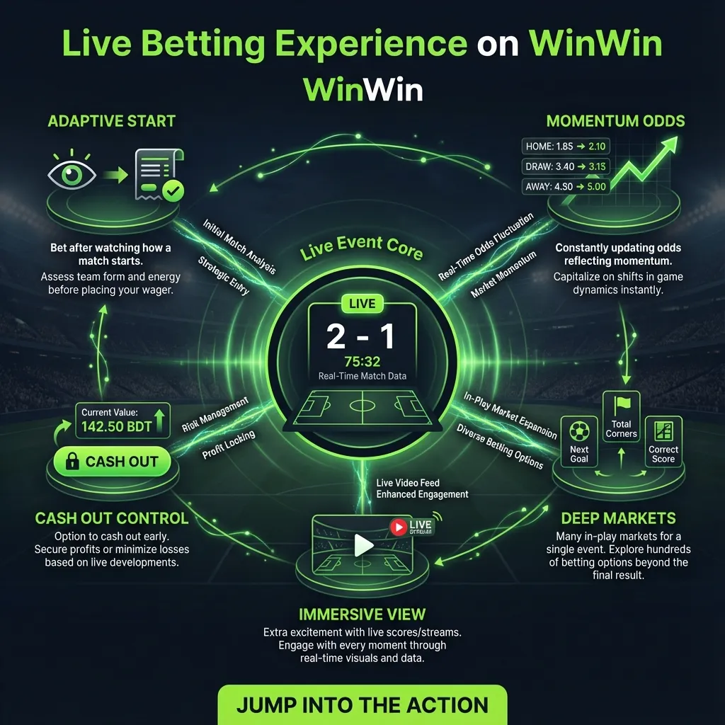 Experience live sports betting on WinWin with constantly updating odds
