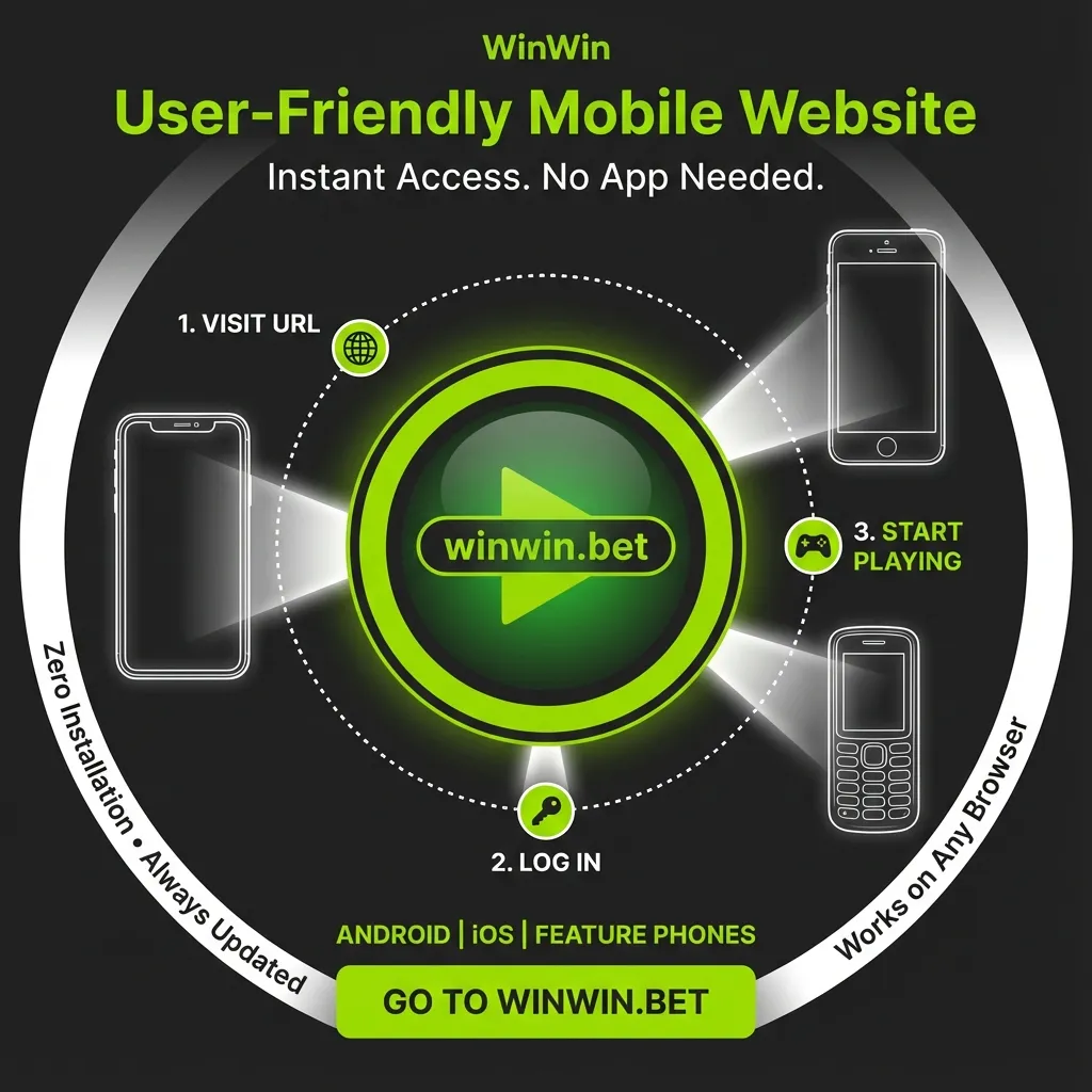 WinWin mobile-optimized site for Android and iOS devices in Bangladesh
