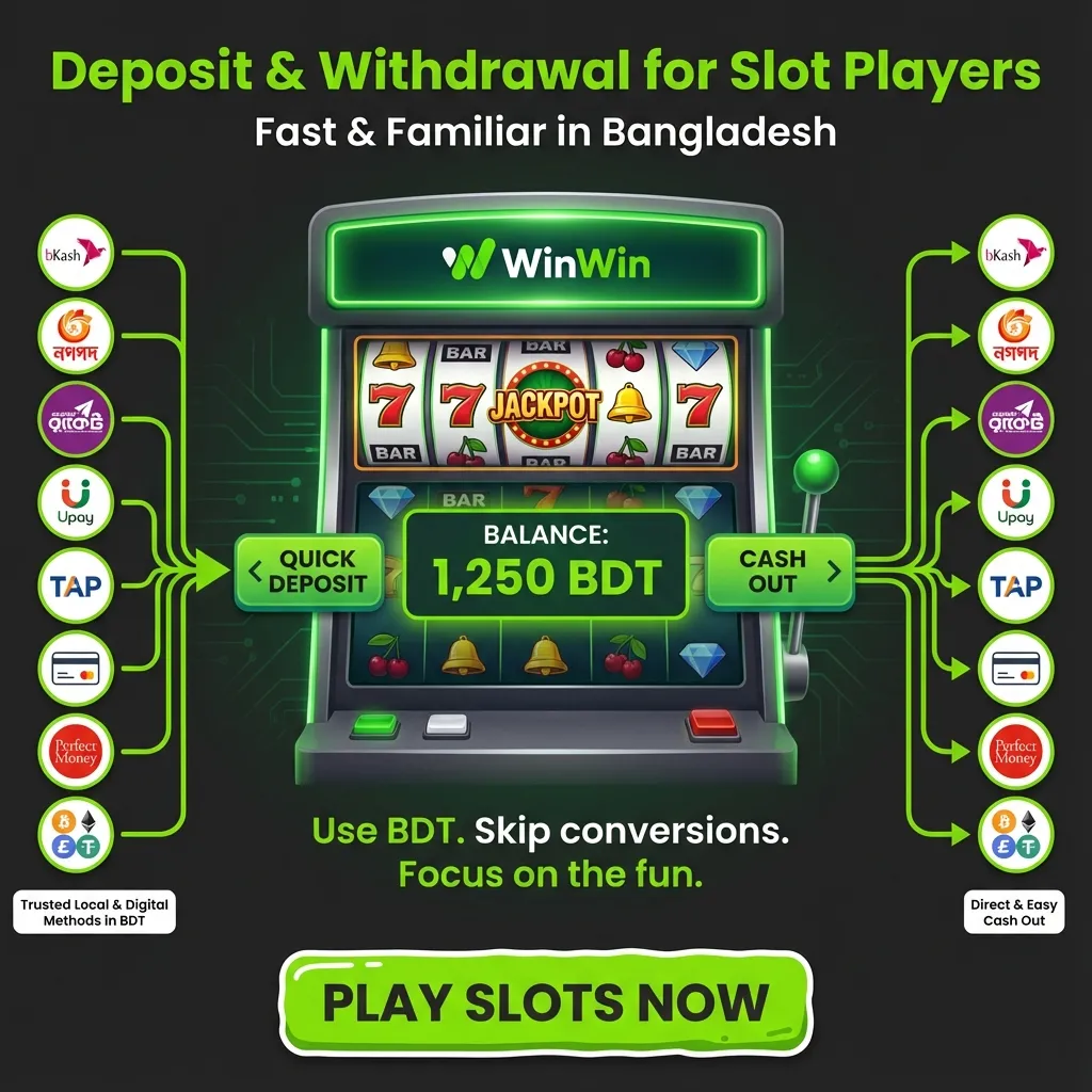 Deposit and withdrawal methods for slot players on WinWin Bangladesh