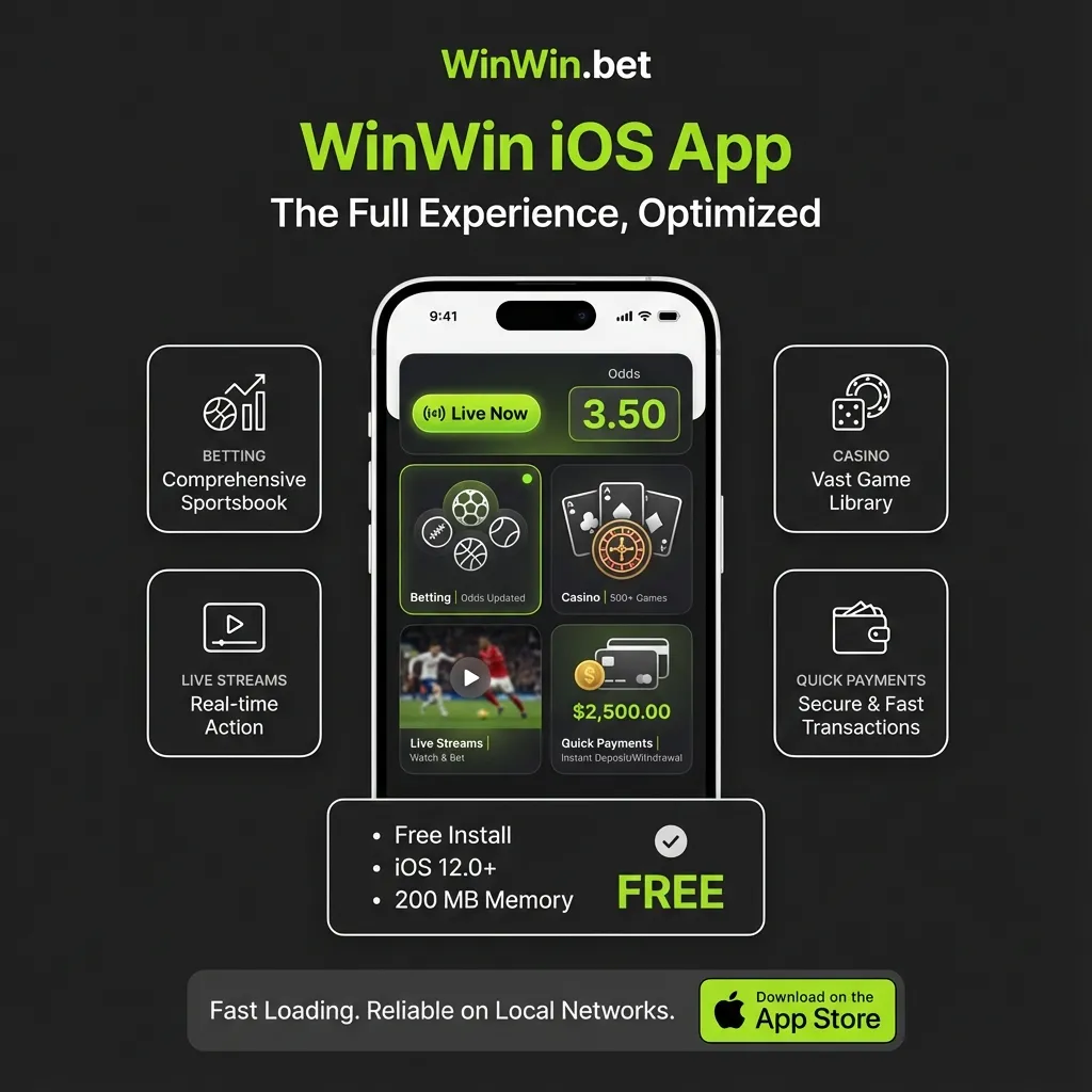 Download WinWin app for iOS - mirrors website, live streams, and payments