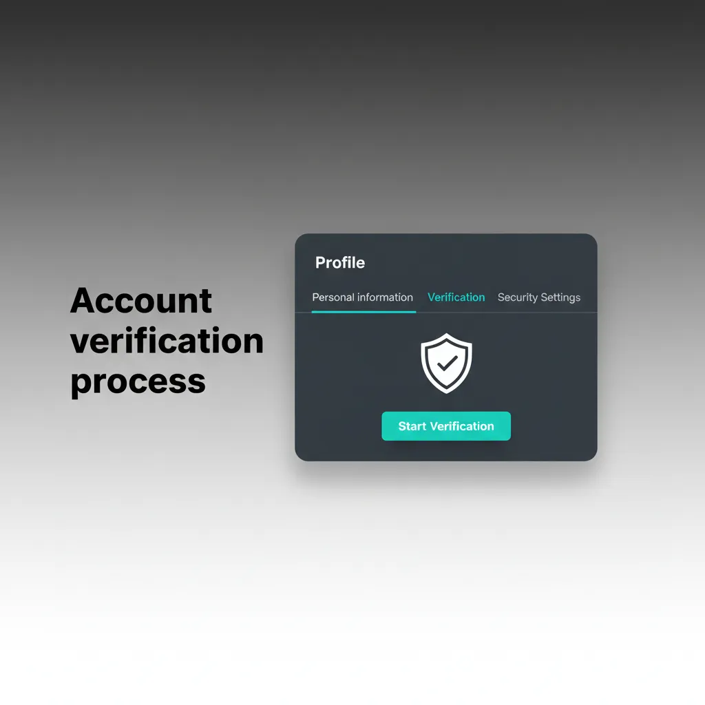 Account verification steps: confirm contact, upload ID and address proof, verify payment method, then track review status.