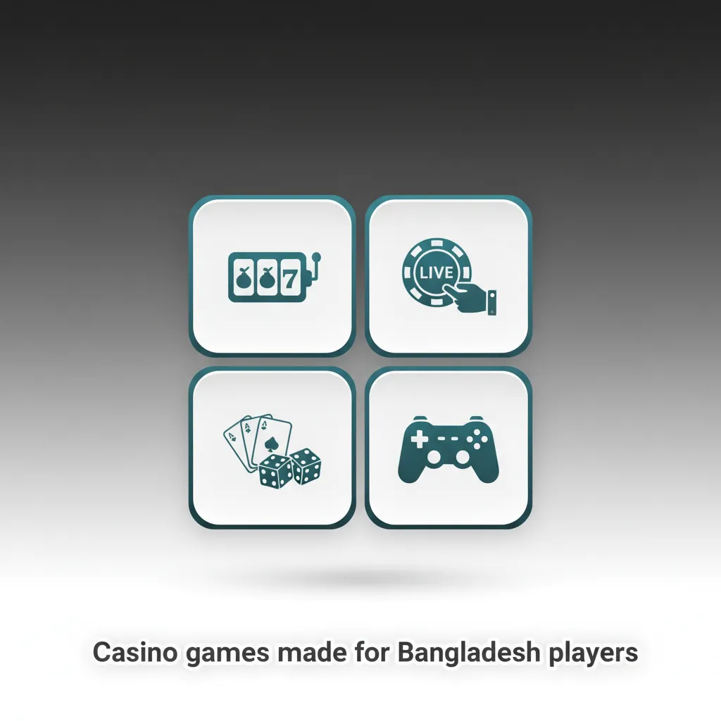 Bangladesh-focused online casino lobby with 3,500+ games: slots, live roulette, blackjack, Andar Bahar, Teen Patti, baccarat