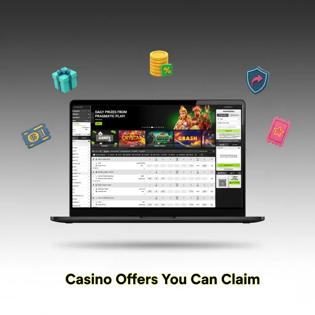 Casino offers: 100% slots match up to 20,000 BDT, 150 free spins, 10% live cashback, 25% WinGames booster.