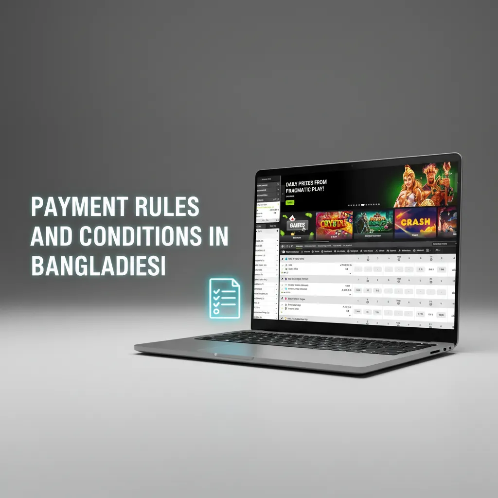 Bangladesh payment rules: ID/selfie, phone/email verified; withdraw same method; 1x turnover; name match; limits and delays.