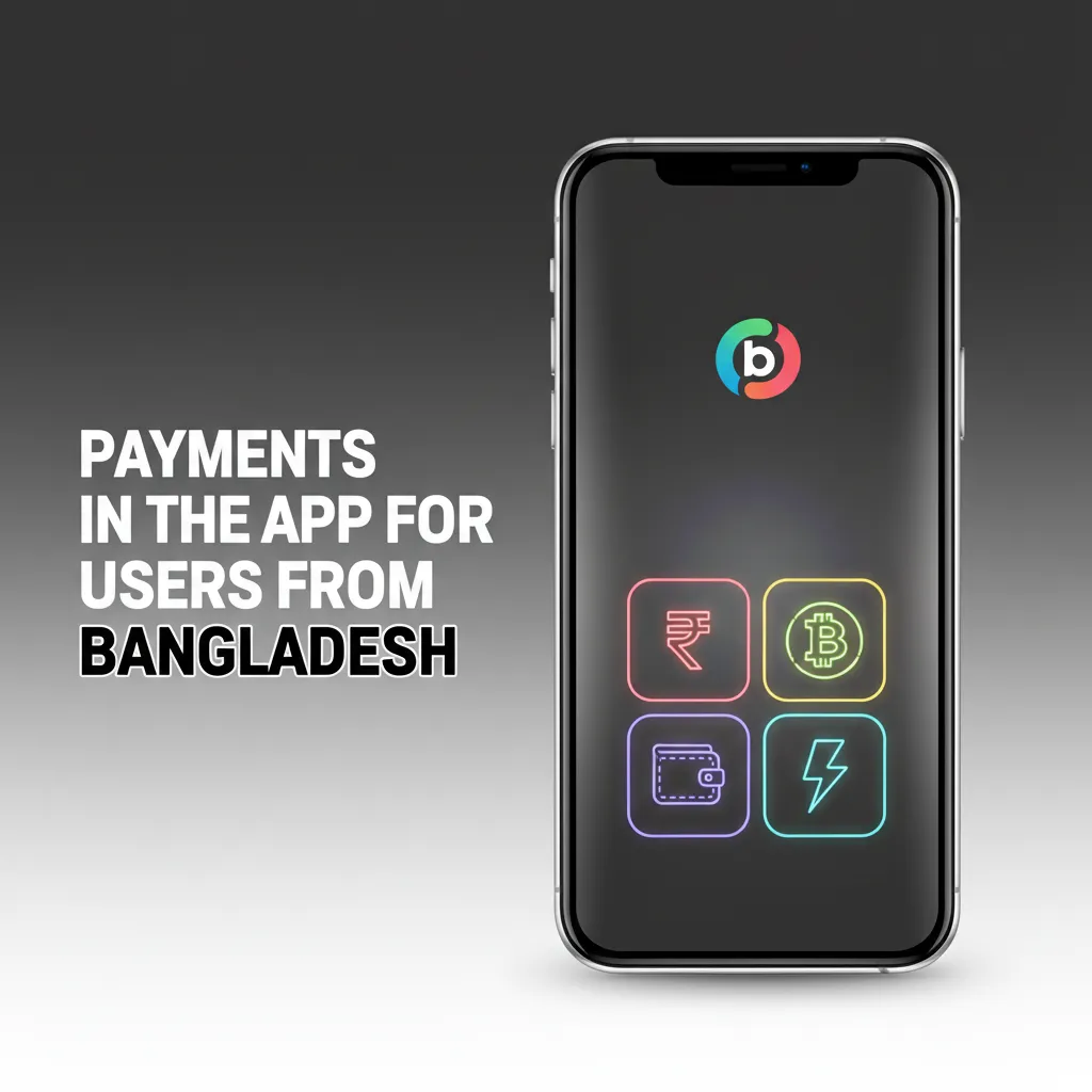 In-app payments for Bangladesh: pay in BDT with bKash, Nagad, Rocket, Upay, Crypto; instant deposits, quick withdrawals.