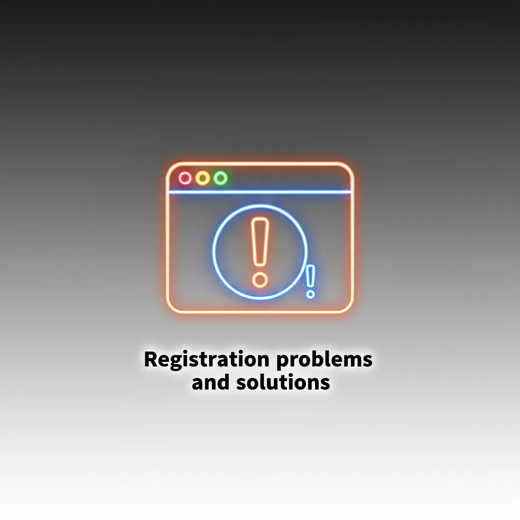 Table of registration problems with quick fixes: SMS code, email confirm, phone used, social login, KYC.
